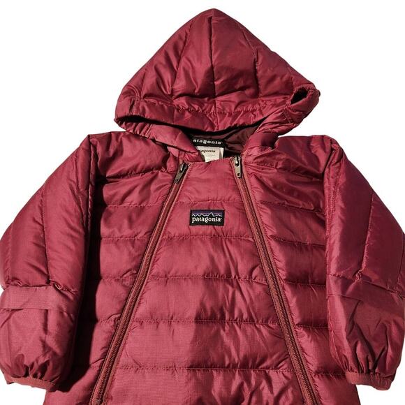 Patagonia Pink Baby Hi-Loft Down Sweater Bunting Snowsuit One Piece 3 Months - Picture 2 of 3